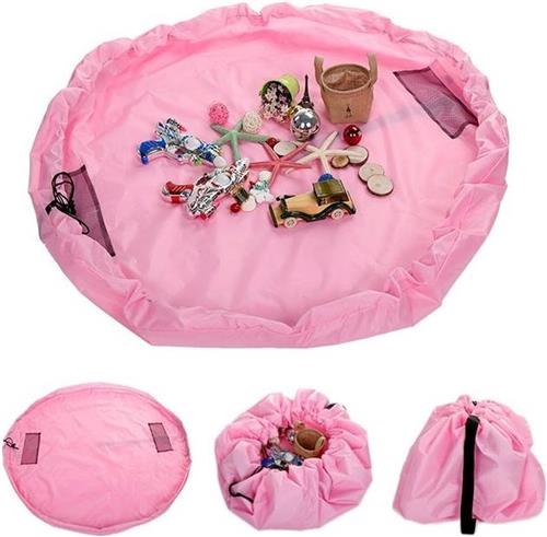 CHPN - Speelkleed - Opbergkleed - 1,5M - Roze - Speelgoed opbergen - Speelkleedzak - Speelgoedopbergzak - Opbergen - Spelen - Kleed - Rond