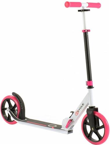 2Cycle Step - Kinderstep - Aluminium - Grote Wielen - 20cm - Autoped -Roze-Wit