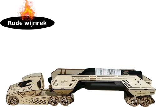 Bovista Bouwpakket Hout - Kinderen - Volwassenen - Bouwpakketten Volwassenen - Boot - Houten Puzzel - 3D - Rode wijnrek