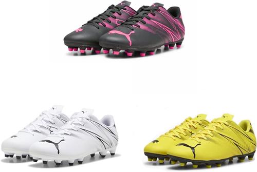 Puma Attacanto Junior FG/AG Football Boots - Black/Silver - 2.