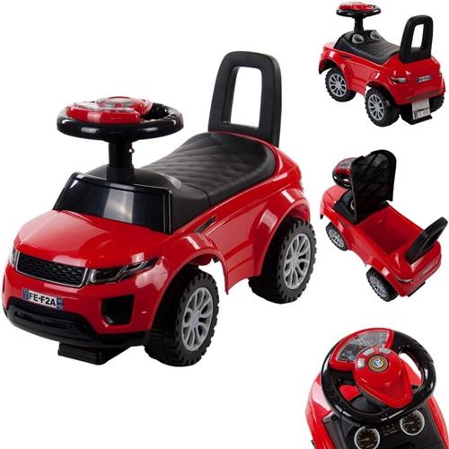 Loopauto vanaf 1 jaar, bobby auto, kinderauto vanaf 12 maanden, babyauto, babywalker met claxon en motorgeluiden (Rood)