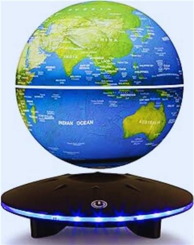 Zwevende Magnetische Globe Met LED Licht - Auto-Roterende Wereldkaart Voor Kamerdecor - Educatief Speelgoed & Nachtverlichting
