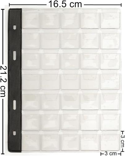 Lexium Munten Verzamelmap - Muntenalbum - Munten Verzameling Opbergsysteem - Munthouders - Muntenmap