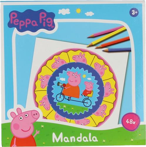 Peppa Pig Mandala  Kleurboek  tekenen  Kleurboek voor volwassenen en kinderen  Peppa pig