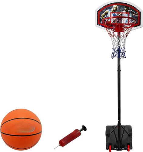 Lexium Basketbalpaal verstelbaar - Basketbalring - Basketbalpaal voor buiten - Basketbalpaal voor kinderen - Basketbal paal verstelbaar