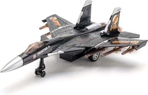 Bovista Vliegtuig Speelgoed - Straaljager Vliegtuig - Straaljager Model - Model Vliegtuig - Metaal - J15-zwart