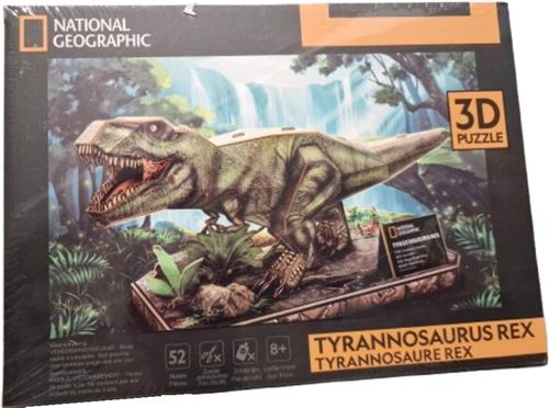 National Geographic Tyrannosaurus Rex 3D puzzel - 52 stukjes - Fantastische puzzel voor kinderen