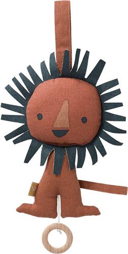 Fresk Muziekdoos - 21 x 16 cm - Muziekbox met Kalmerend Deuntje - Kraamcadeau - Baby Cadeau - Bruin - Lion