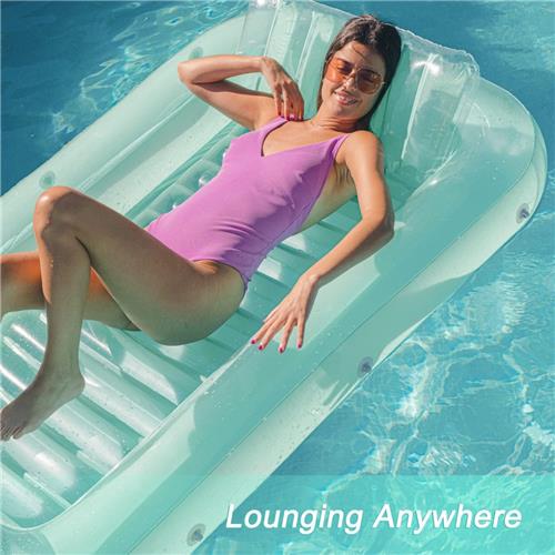 Lexium Tanning bed  Tanning pool  Opblaasbaar luchtbed  Zwembadmatras met rugleuning  Zwembad ligbed volwassenen  Drijvend luchtbed  Pool float  Opblaasbare tanning lounger  Luchtbed met bekerhouder  a