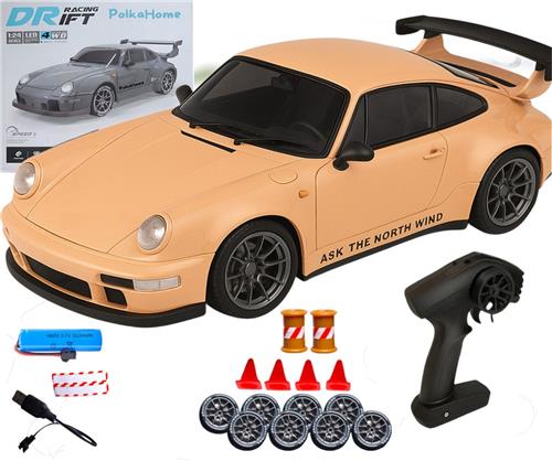 PolkaHome® Zeer snelle RC auto drift - RC drift car - RC car - RC auto drift speelgoed - Drift auto afstandsbestuurbaar 20km/uur 1:24 Afstandsbediening Driftauto, 2.4Ghz 4WD Afstandsbediening Auto, bestuurbare auto, Speelgoed voor jongens en meisjes