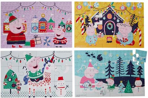 Set van 2 dozen kinderpuzzels - Peppa Pig - Puzzel - 4 in 1 puzzle - 12+16+20+24 stukjes
