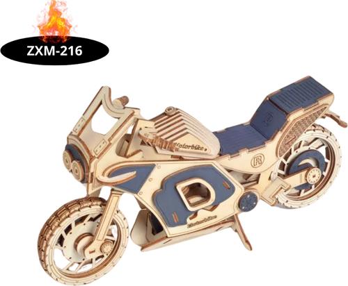 Bovista Bouwpakket Hout - Kinderen - Volwassenen - Bouwpakketten Volwassenen - Boot - Houten Puzzel - 3D - Motorfiets