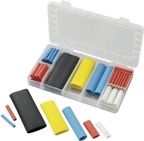 TRU COMPONENTS 1565053 Krimpkous assortiment Krimpverhouding:3:1 52 onderdelen