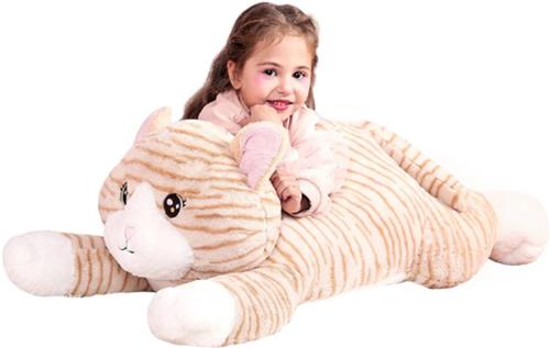 Gigantische Kat Knuffeldier Pluche Speelgoed - 78 Cm Groot Kitten - Schattig Jumbo Zacht Speelgoed - Enorme Grote Maat Pluche Pluizige Dikke Gigantische Knuffel - Geschenken Voor Kinderen