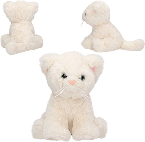 Depesche - TOPModel knuffel kat - wit 16 cm