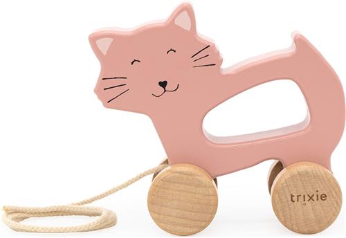 Trixie Houten Trekspeeltje - Mrs. Cat - Voor de eerste stapjes - Babyspeelgoed - Voor Jongens & Meisjes - Kat