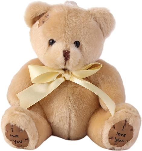 Livano Teddybeer - Knuffelbeer - I Love You - Klein - 12 Jaar En Ouder - Schattige Knuffels - 17cm - Khaki