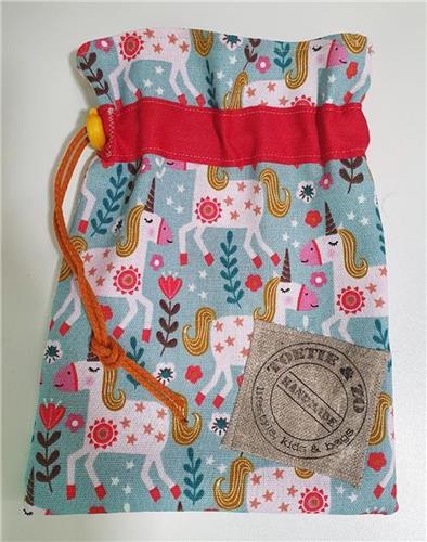 Toetie & Zo Handgemaakte Knikkerzak Eenhoorn, knikkeren, handgemaakt