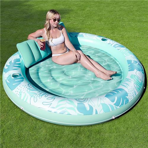 Lexium Tanning bed  Tanning pool  Opblaasbaar luchtbed  Zwembadmatras met rugleuning  Zwembad ligbed volwassenen  Drijvend luchtbed  Pool float  Opblaasbare tanning lounger  Luchtbed met bekerhouder 