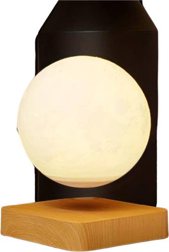 Bovista Zwevende Maanlamp - Wereldbol Magnetisch - Magnetische Maan Lamp - Moon - Moonlamp - Zwevend - Sterrenhemel - Lichtbruin
