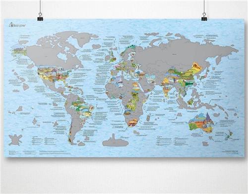 CabinMax Wereld Kraskaart - Scratch Map - Kras Je Reislanden - Bucket List Krasmap