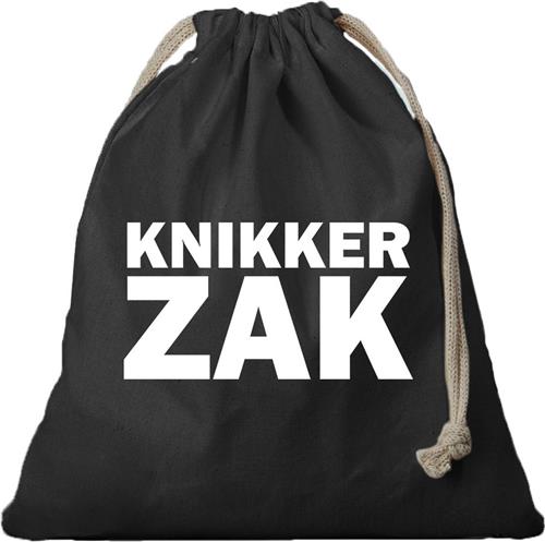 Canvas knikkerzak - zwart - met sluitkoord - voor jongens en meisjes - Opbergzakje knikkers - Grote knikkerzaken