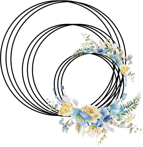 Ibenzoa® Veelzijdige Set Metalen Decoratieringen voor Creatieve DIY Projecten in Diverse Maten