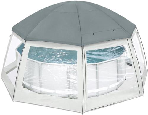 Ronde Koepeltent Voor Bovengrondse Zwembaden En Spa's - 19'8" - Bescherming Tegen Weer En Zon - Ideaal Voor Buiten Zwembaden En Jacuzzis