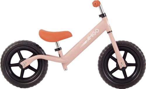 AMIGO Hopper Loopfiets 12 Inch - Lichtgewicht & In Hoogte Verstelbaar - Meisjes Loopfiets - Balance Bike - Vanaf 2 Jaar - Roze