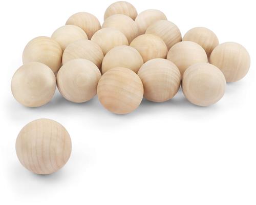 Unyqoos ® Creatieve Set van 20 Natuurlijke Houten Ballen voor DIY en Decoratieprojecten