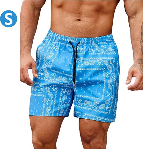 Livano Zwembroek Heren - Zwem Broek Mannen - Badkleding - Zwemmen - Lichtgewicht Swim Shorts - Zomerbroek - Met Zakken - Blauw - Maat S