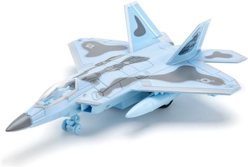 Bovista Vliegtuig Speelgoed - Straaljager Vliegtuig - Straaljager Model - Model Vliegtuig - Metaal - F22-Blauw