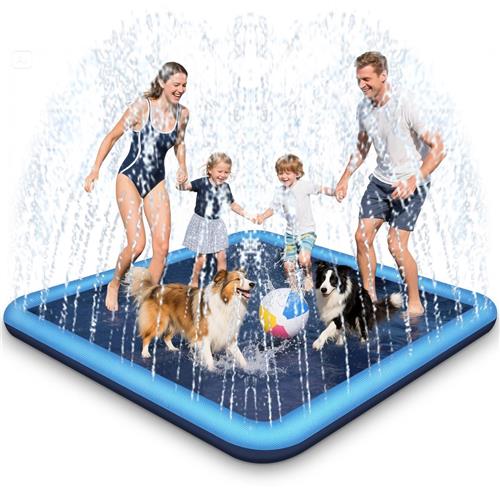 Unyqoos® Speelmat met Watersproeier voor Kinderen en Huisdieren - 200 cm Vierkant Ontwerp