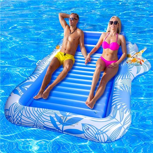 Lexium Tanning bed  Tanning pool  Opblaasbaar luchtbed  Zwembadmatras met rugleuning  Zwembad ligbed volwassenen  Drijvend luchtbed  Pool float  Opblaasbare tanning lounger  Luchtbed met bekerhouder 