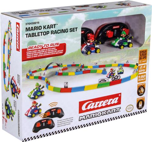 Carrera RC Auto Mini - Mario Kart - Tabletop Racing Set - Mario vs. Luigi - 2 Auto's - Schaal 1:43 - 2,4 GHz RC Model Kant en Klaar