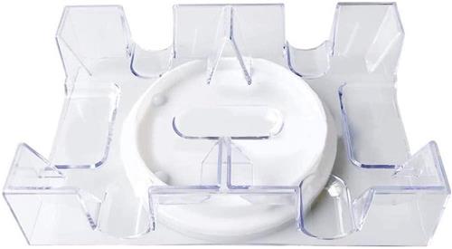 Inovra Plus - Poker kaarthouder met draaibare standaard voor 2 dekken/6 dekken - Duidelijke kaartspelorganizer met handig draaiplateau