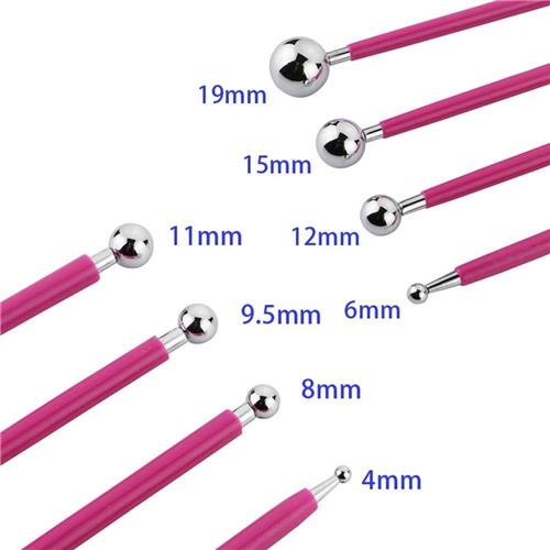 Inovra - 9 stuks metalen bollen nailpen roestvrij staal klei keramische pottenmaker modelleergereedschapsset . - Boetseerklei