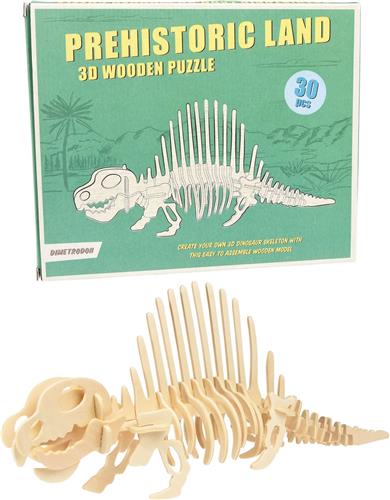Dino houten 3D puzzel dimetrodon