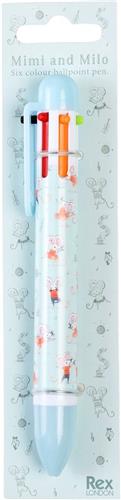 Rex London - Zeskleurige pen 'Mimi & Milo'
