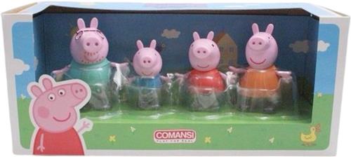 Peppa Pig speelset - Comansi met 4 speelfiguurtjes van de Peppa pig familie