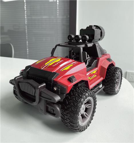RC Off-Road Waterkogel Auto - Radiografische Spuitende Raceauto met LED Verlichting - Buiten Speelgoed voor Jongens (6+), Gezinsfeest - Rood