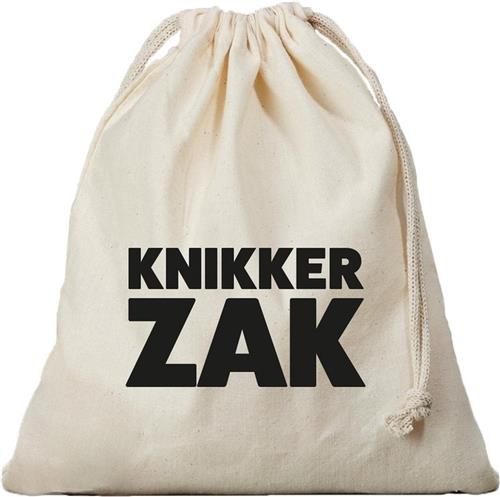 Canvas knikkerzak / knikker opbergzakje - met koord - 25 x 30 cm - knikkertas - speelgoed knikkers