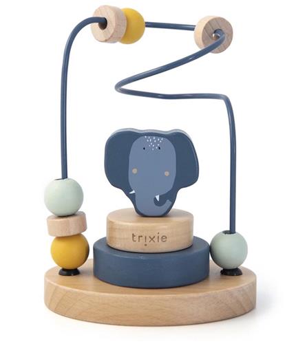 Trixie Houten Kralenframe - Mrs. Elephant - Houten Bead Maze - Educatief speelgoed - Voor Jongens & Meisjes - Olifant