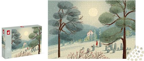 Janod Kidult Puzzel - Een Winters Wonderland - 1500 Stukjes - Geschikt Vanaf 10 Jaar
