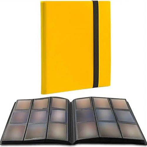 Map Pokémon Kaarten - Verzamelmap - Ruimte voor 360 Kaarten - Geel - 30.5 x 25 cm - Met Elastieken Band - Pokemonkaartenmap