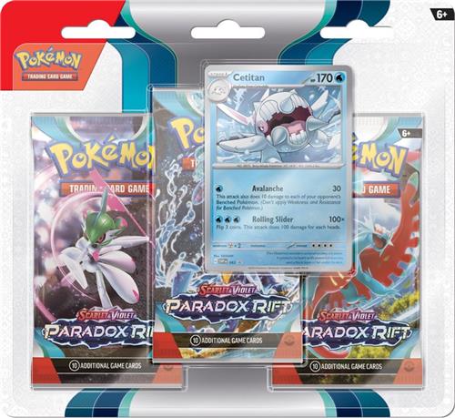 POKÉMON PARADOX RIFT 3-BOOSTER BLISTER PACK CETITAN - POKÉMONKAARTEN
