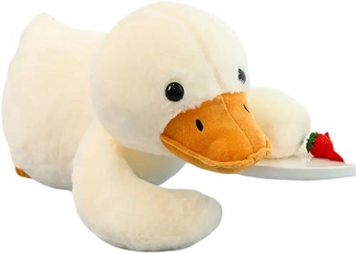 Bovista Knuffel - Knuffelbeer - Knuffeldoekje - Groot - Meme - Baby - Eend - Stuffed Animal - Plushie - Plush - Dier - Wit