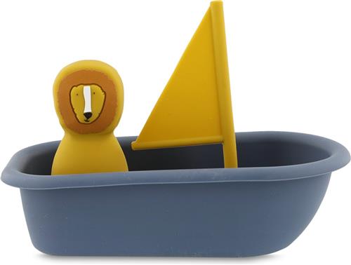Trixie Badspeelgoed Zeilboot - Mr. Lion  Siliconen Bad Speelgoed  Drijvend Speelgoed voor Peuters  Vanaf 12 Maanden