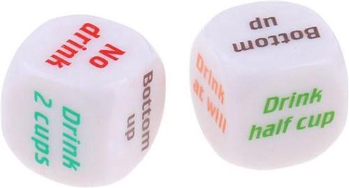 *** Drank Dobbelspel - 2 Stuks voor eindeloos speelplezier - Speel en drink met de leukste opdrachten en spelletjes - Vrienden Opstap Feest Verjaardag van Hbele® ***