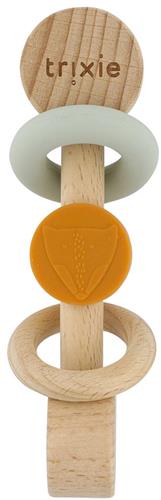 Trixie Houten Rollende Rammelaar - Mr. Fox - Eerste speelgoed baby - Kraamcadeau - Voor Jongens & Meisjes